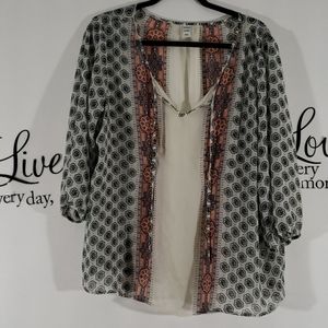 Sheer printed blouse- 253